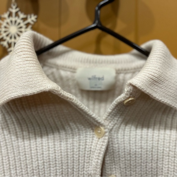 Wilfred Cream Ribbed Cardigan - Picture 6 of 7